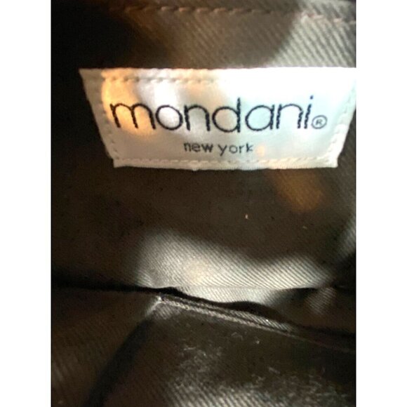 Mondani New York Taupe Bamboo Ring Bag Faux Pebble Leather Interior Pockets NWOT - Picture 3 of 8